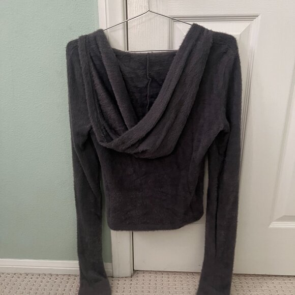 Tout a Coup Hooded Fleece Jumper (Dark Grey, size M) - Picture 4 of 5